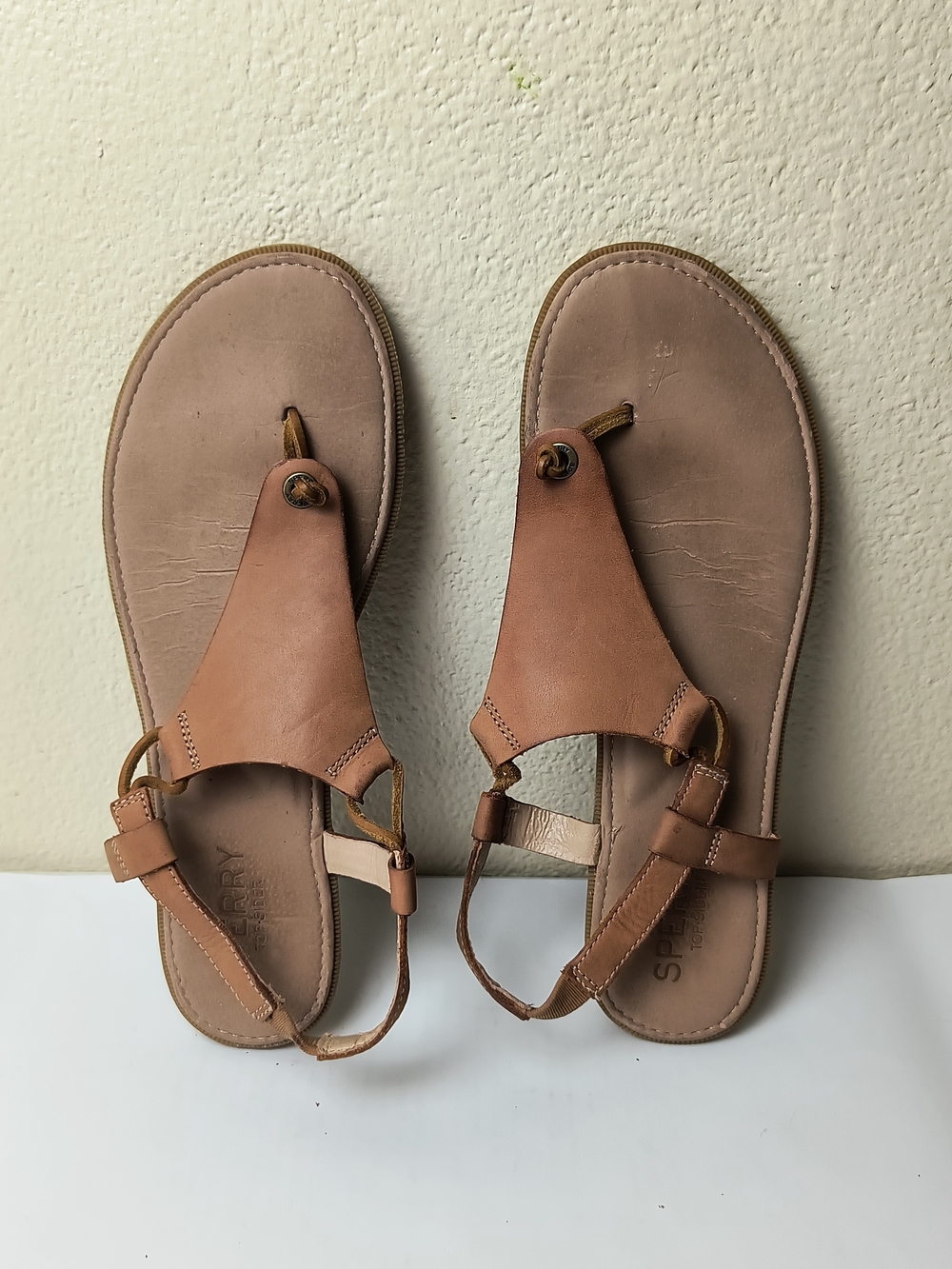 Sperry Top - Sider 10M Women’s Brown Leather T-strap Sandals